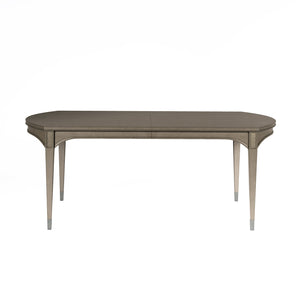 A.R.T. Furniture Cove Rectangular Dining Table With Elegant Primavera Veneers – Extends 78 To 122 Inches, Seats 8! Grey Rubberwood Solids,Primavera Veneer,Metal 349220-2743