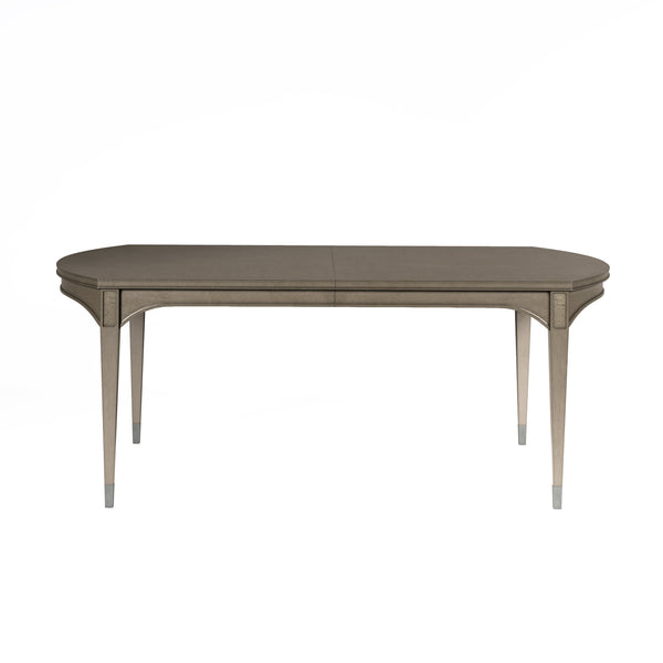 A.R.T. Furniture Cove Rectangular Dining Table With Elegant Primavera Veneers – Extends 78 To 122 Inches, Seats 8! Grey Rubberwood Solids,Primavera Veneer,Metal 349220-2743