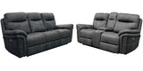 Parker House Mason - Charcoal Power Reclining Sofa And Loveseat Grey 100% Polyester (W) Mma-32ph-cha