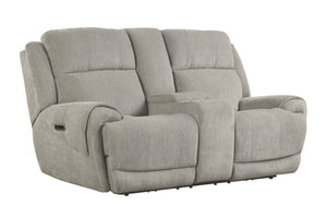 Parker House Parker Living Spencer - Tide Pebble Power Reclining Console Loveseat Tide Pebble 100% Polyester (W) MSPE#822CPH-TPE