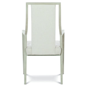 Bernhardt Bernhardt Axiom Curved Arm Chair Replaced: Linear Gray Frame, Muted Upholstery, Tailored Stitching Elegance 381566