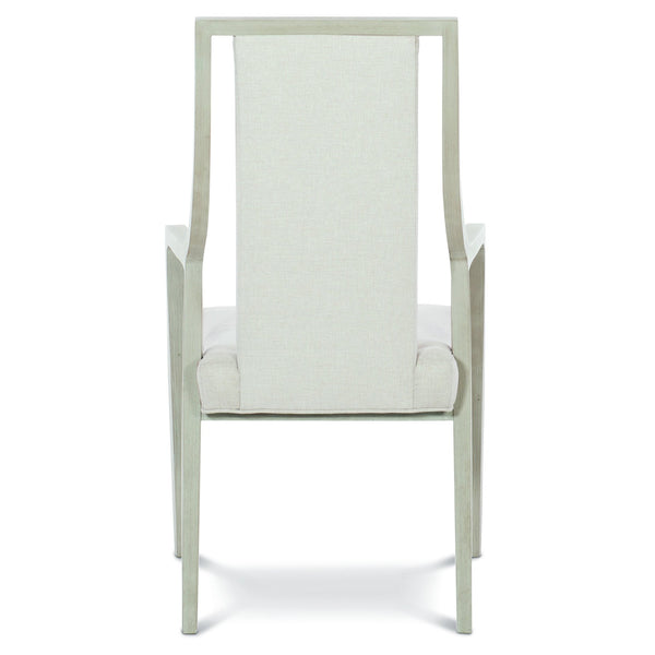 Bernhardt Bernhardt Axiom Curved Arm Chair Replaced: Linear Gray Frame, Muted Upholstery, Tailored Stitching Elegance 381566