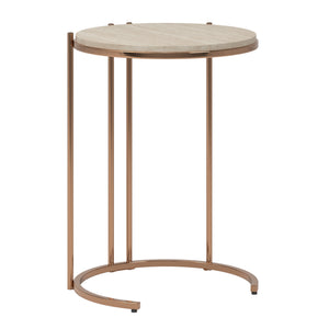 Homelegance By Top-Line Annika Champagne Gold Finish Side Table Champagne Gold Metal