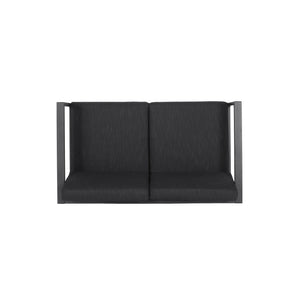 English Elm Christopher Knight Home® - NAVAN Dark Gray 3-Piece Outdoor Chat Set — Aluminum Frame, Compact 52.5"L x 31"W x 23.9"H Comfortable Seating 63056.00DGY