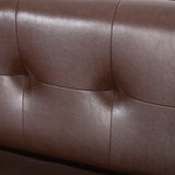 Christopher Knight Home® - Noble House - Raintree Mid Century Modern Faux Leather Tufted 3 Seater Sofa