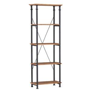 Homelegance By Top-Line Rafferty Vintage Industrial Rustic 26-inch Bookcase Oak Wood