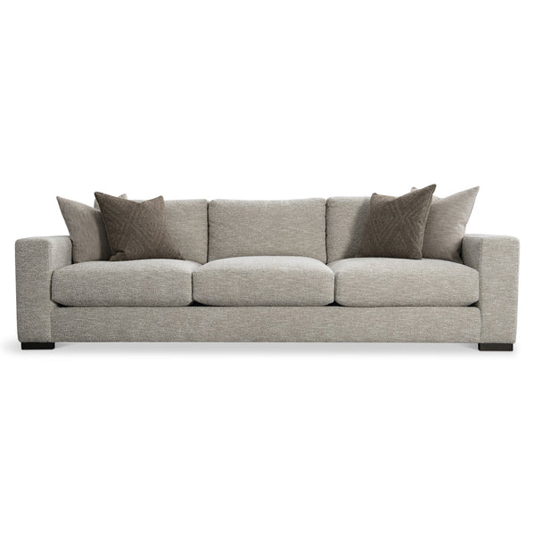 Bernhardt Bernhardt Drew Sofa — Made-To-Order Upholstery, Plush Fiber-Back Cushions & Chunky Wooden Legs P7957C