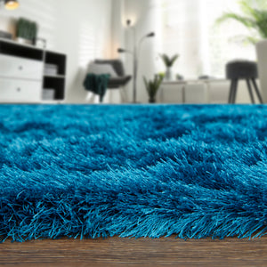 Feizy Rugs Indochine Plush Hand-tufted Polyester Shag Rug - Luxurious High Pile For Contemporary Spaces Blue Polyester 4944550fpck000c50