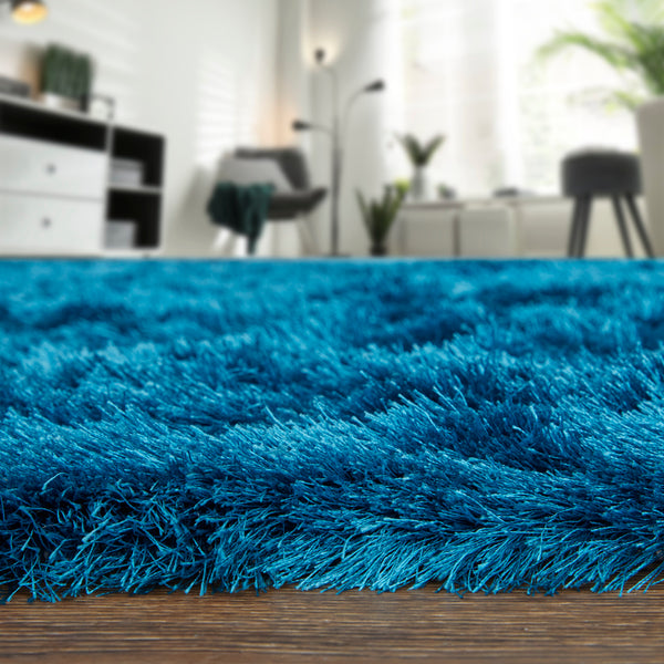 Feizy Rugs Indochine Plush Hand-tufted Polyester Shag Rug - Luxurious High Pile For Contemporary Spaces Blue Polyester 4944550fpck000c50