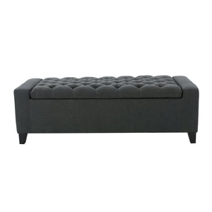 English Elm Guernsey Tufted Storage Ottoman with Lift Top Hidden Compartment for Living Rooms 59336.00DGY