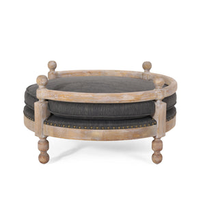English Elm Pet Bed Nailhead Trim Plush Polyester Upholstered Contemporary Furniture Grade 72914.00CHAR