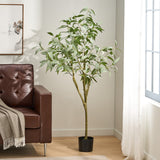 Christopher Knight Home® - Noble House - Parkey 5' X 2.3' Artificial Eucalyptus Leaf Tree, Green