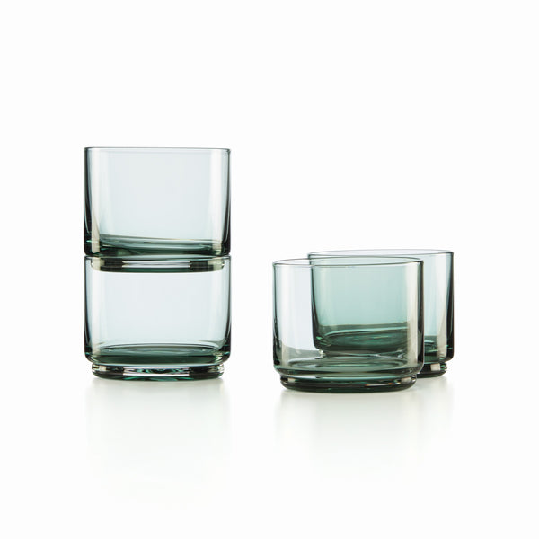 Lenox Tuscany Classics Stackable 4-Piece Short Glasses Green, NO COLOR GLASS,CRYSTAL 894304