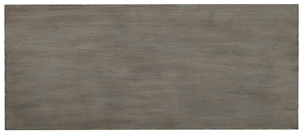 Hooker Furniture Melange Breck Chest With Oak Veneer, Gray Finish & Copper Accents — Soft-Close Doors, Media-Ready Storage (42"W) 638-85392-GRY