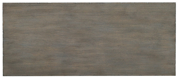 Hooker Furniture Melange Breck Chest With Oak Veneer, Gray Finish & Copper Accents — Soft-Close Doors, Media-Ready Storage (42"W) 638-85392-GRY