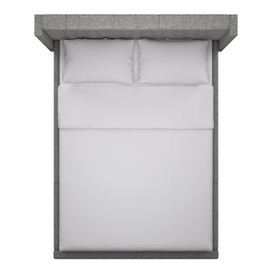 Homelegance By Top-Line Thorin Wingback Button Tufted Bed Grey Linen