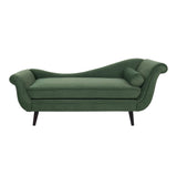 Christopher Knight Home® - Noble House - Calvert Contemporary Velvet Chaise Lounge with Scroll Arms