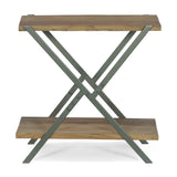 Christopher Knight Home® - Noble House - Oxbow Modern Industrial Handcrafted Wood Side Table, Light Walnut and Gray