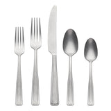 Oneida Reid 20-Piece Stainless Steel Flatware Set, Vintage Tumbled Finish