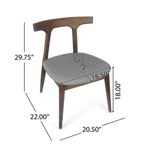 English Elm Dining Chair Set of 2 Curved Back Faux Leather Upholstered Seats for Modern Farmhouse Decor 72662.00