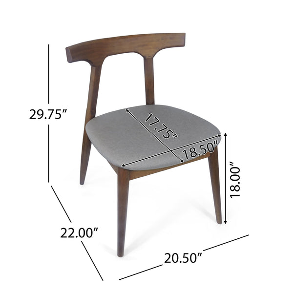 English Elm Dining Chair Set of 2 Curved Back Faux Leather Upholstered Seats for Modern Farmhouse Decor 72662.00