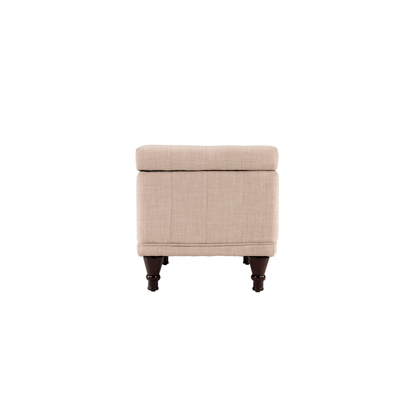 Homelegance By Top-Line Lyon Tufted Storage Bench Brown Polyester