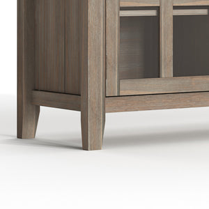 English Elm Artisan Solid Wood Sideboard Buffet In Distressed Grey - Timeless Storage Solution For Any Space B136P158705