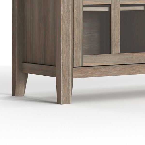 English Elm Artisan Solid Wood Sideboard Buffet In Distressed Grey - Timeless Storage Solution For Any Space B136P158705