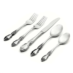 Lenox Oneida Louisiana 5 Piece Fine Flatware Place Setting, Service for 1 Metallic, STAINLESS METAL 2561005A