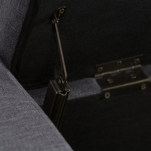 English Elm Laredo Large Storage Ottoman – Stylish Slate Grey Bench With Ample Storage & Comfortable Seating B136P159046