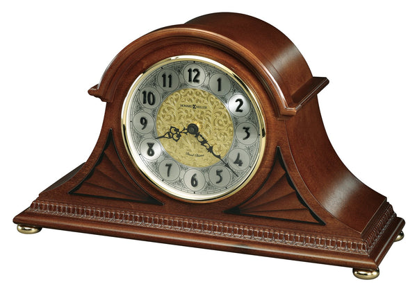 Hekman Furniture 630181 Elegant Windsor Cherry Mantel Clock With Dual Chime, Brass Dial, Automatic Volume Control Windsor Cherry Grant Mantel Clock 630181
