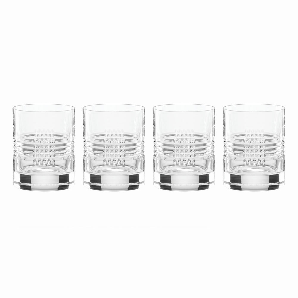 Lenox Reed and Barton Sloane Double Old Fashioned Glasses, Set of 4 Clear, NO COLOR GLASS,CRYSTAL 894596
