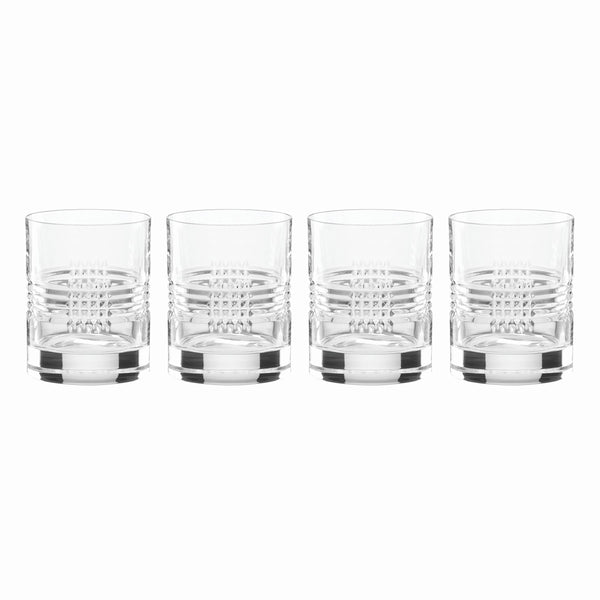 Lenox Reed and Barton Sloane Double Old Fashioned Glasses, Set of 4 Clear, NO COLOR GLASS,CRYSTAL 894596