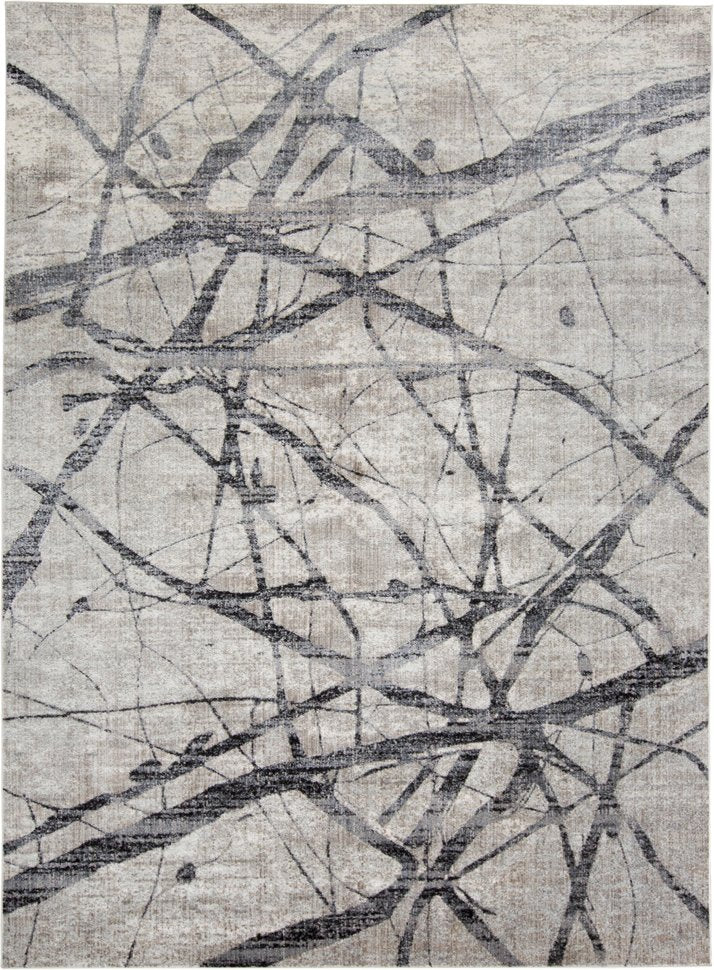 Feizy Rugs Kano Modern Abstract Area Rug - Stain And Fade Resistant, Versatile Design For Any Home Décor Taupe,Gray,Ivory Polypropylene,Polyester 8643877fchlgryf10