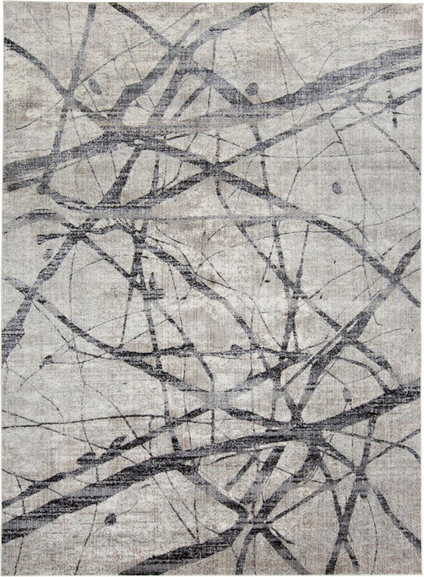 Feizy Rugs Kano Modern Abstract Area Rug - Stain And Fade Resistant, Versatile Design For Any Home Décor Taupe,Gray,Ivory Polypropylene,Polyester 8643877fchlgryf10