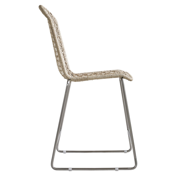 Bernhardt Bernhardt Carmel Counter Stool — Weather-Ready Twisted Abaca Weave, Stainless Steel Frame, Durable Comfort X03583