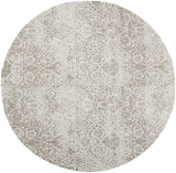 Nourison Damask DAS06 Machine Made Power-loomed Borderless Design Indoor Only Farmhouse Vintage Rug Ivory, White 100% Polyester 99446816290