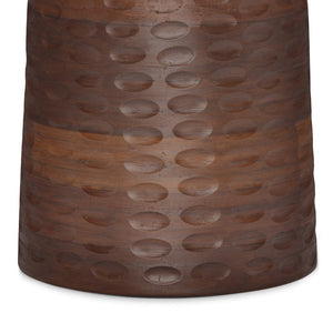English Elm Boyd Handcrafted 13-Inch Solid Mango Wood Accent Table In Warm Dark Brown For Stylish Spaces B136P158432