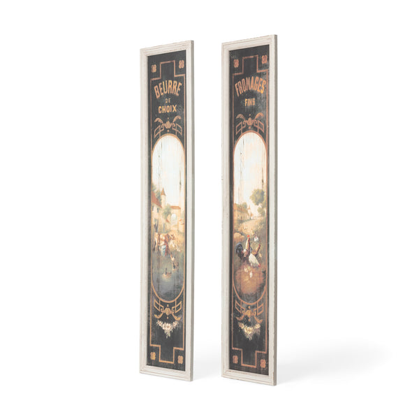 French Butter & Cheese Signs on Wood, Set of 2 EWA80314 Park Hill