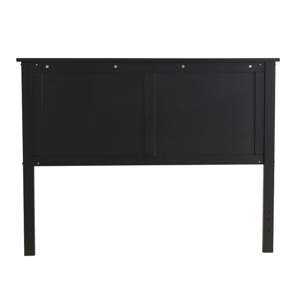 Homelegance By Top-Line Lando Mission Panel Wood Headboard Black Rubberwood