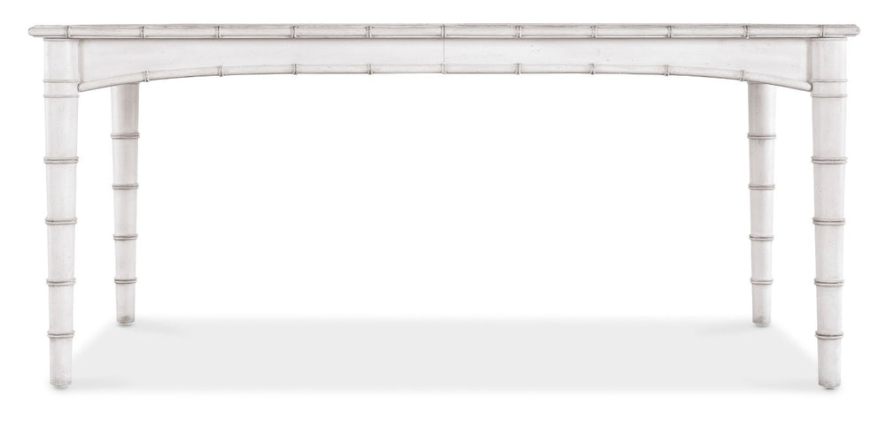 Hooker Furniture Charleston Rectangular Dining Table With Bamboo Motif, White Heron Finish And Removable 20" Leaf 6750-75217-06