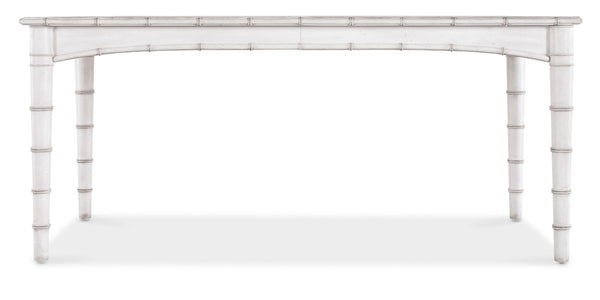 Hooker Furniture Charleston Rectangular Dining Table With Bamboo Motif, White Heron Finish And Removable 20" Leaf 6750-75217-06