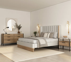 A.R.T. Furniture Portico Six Drawer Dresser - Contemporary White Plaster & Sienna Finish With Cedar Lined Storage Brown, White Parawood Solids,Mindi Veneers,Steel 323131-3351