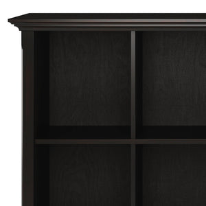 English Elm Amherst 12-Cube Storage Bookcase - Stylish Hickory Brown Solid Wood Organizer For Any Room B136P158349