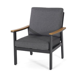 English Elm Sinclair Outdoor 4 Piece Chat Set Aluminum Frame with Olefin Cushions Patio Seating 62850.00GGRY
