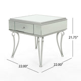 Christopher Knight Home® - Noble House - Helenius Modern Mirrored Accent Table with Drawer