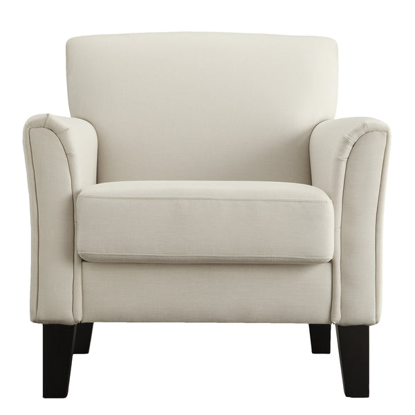 Homelegance By Top-Line Huntley Modern Accent Chair White Linen