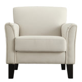 Homelegance By Top-Line Huntley Modern Accent Chair White Linen