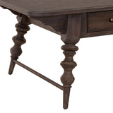 Revival Row Rectangular Cocktail Table with Drawer Brown with Chimney Smoke Finish P348250 Pulaski Furniture