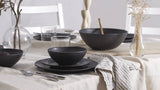 Lenox Oneida Ridge Black 12 Piece Dinnerware Set Black, BLACK STONEWARE 895938